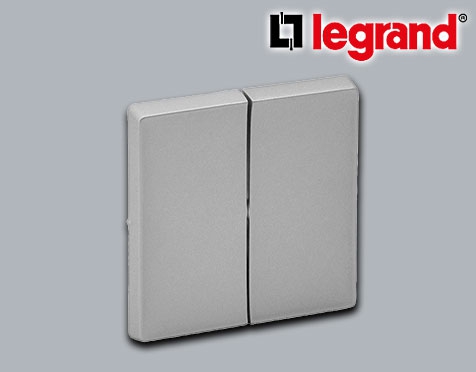Legrand Valena Life Abdeckung Serienschalter/Doppelwechseltaster Aluminium
