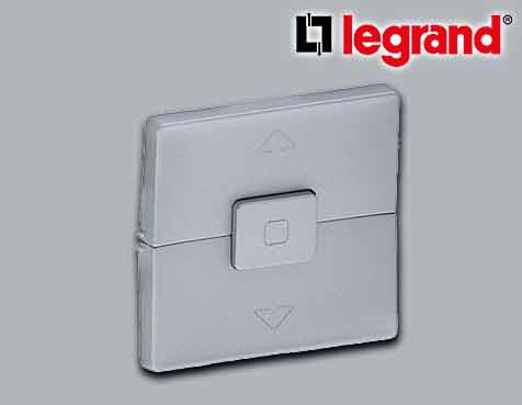 Legrand Valena Life Abdeckung Rollladen-/Jalousieschalter und -taster Aluminium glänzend mit Pfeil Symbolen