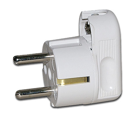 Schuko-Winkelstecker mit Schraubklemme