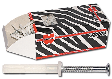 Würth Zebra Nageldübel vormontiert 6 x 40 / 10