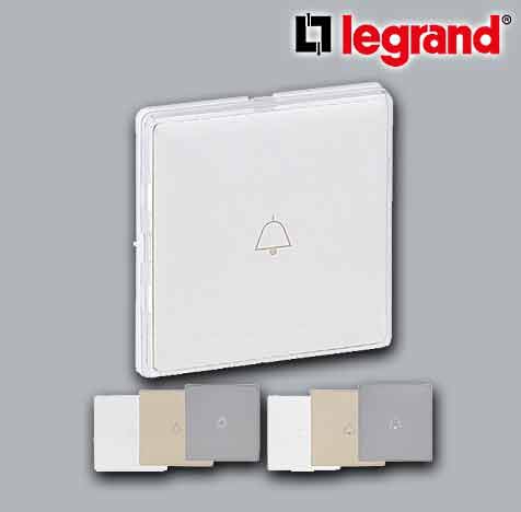 Legrand Valena Life beleuchteter Wechselschalter mit Beschriftungsfeld mit 3 unterschiedlichen Einlagen (Ultraweiß, Mandelweiß und Aluminium)