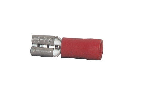 Flachsteckhülsen PVC isoliert 4,8 x 0,8 mm