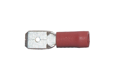 Flachstecker PVC isoliert, 6,3 x 0,5 mm