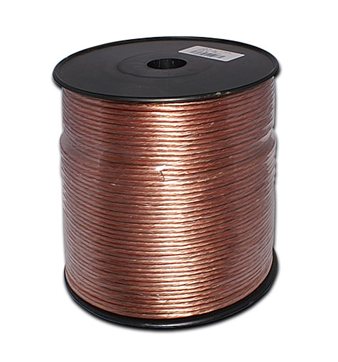 Lautsprecherleitung KLC3 / LSP 2x2,5 / 100 m Bund / transparent-gold / inkl. CU