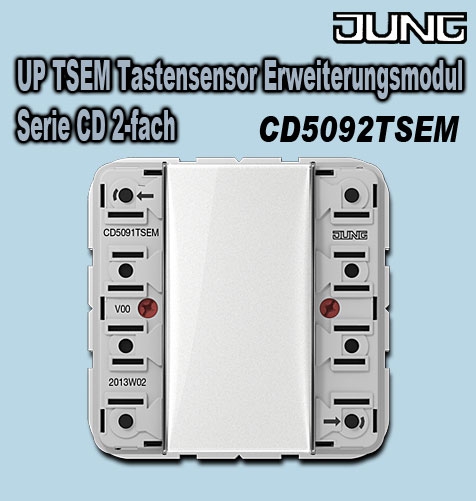 UP TSEM Tastensensor Erweiterungsmodul Serie CD 2-fach weiß