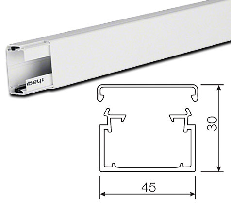 Hager Kabelkanal 30x45 / 2m / verkehrsweiß