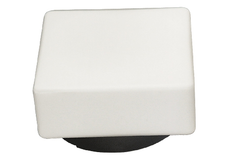 Opalglasleuchte eckig 1x60W/Glas Opal Seidenmatt