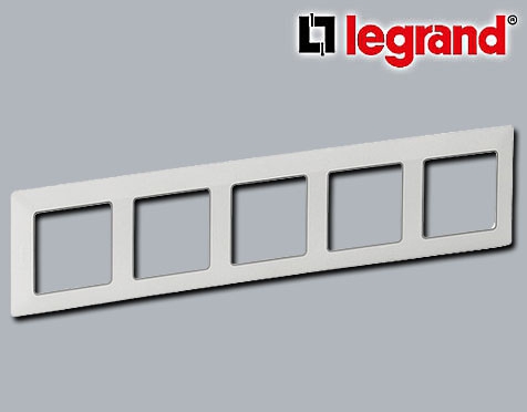 Legrand Valena Life Abdeckrahmen 5-fach aus Thermoplast Ultraweiß glänzend