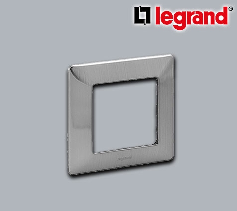 Legrand Valena Life Rahmen 1-fach Inoxgrau glänzend