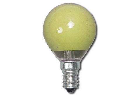 Kugellampe 15W / E14 / Gelb