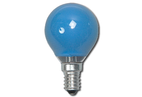 Kugellampe 25W / E14 / Blau
