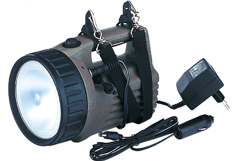 Akku-Handscheinwerfer AH3710 Star Light - auch als Notlicht verwendbar - mit 12 LED`s und einer Halogenbirne