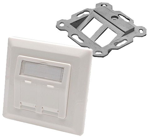 Keystone Jack Portrahmen mit Staubschutzkappen