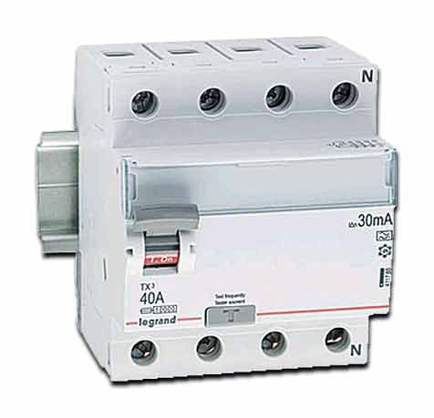 Legrand FI-Schutzschalter TX3 63 A 4-polig 30 mA Typ AC-G