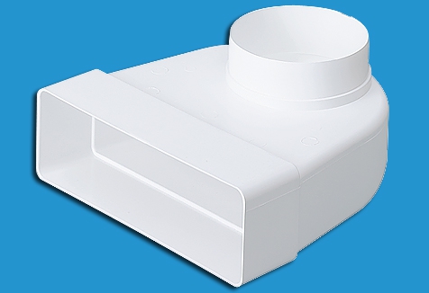 Umlenkstück mit Stutzen 90° für Rohranschluss / System 100 / Außen Ø 100 mm / F / M