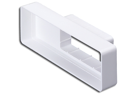 Adapter für Lüftergitter / von System 100 - auf System 125 (Erlaubt die Kombination von System 100 (110 x 54) mit System 125 (204 x 60)) / Außen 110 x 54 mm / D / M
