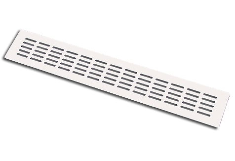 Lüfterblech Metall braun / Freier Querschnitt 8500 mm2 / Aussenmaße 478 x 79 mm / Ausschnitt: 464 x66 mm