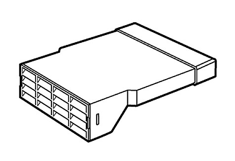 Lüftungsgitter horizontal / System 225 / Außen Ø 234 x 29 mm / L 30 cm / Innen Ø 210 x 65 mm / F