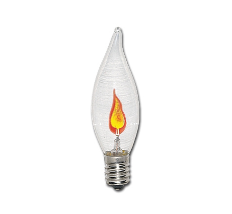 Flackerkerzenlampe 90lm / 3W / E14 / klar dimmbar