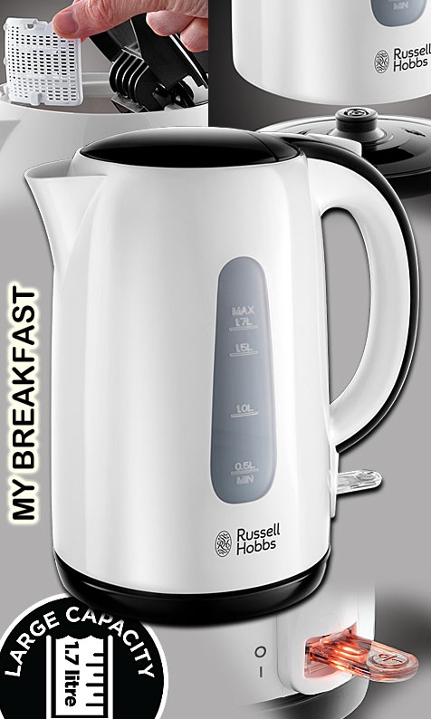 My Breakfast Wasserkocher mit 1,7 l Fassungsvermögen / 2.200 Watt