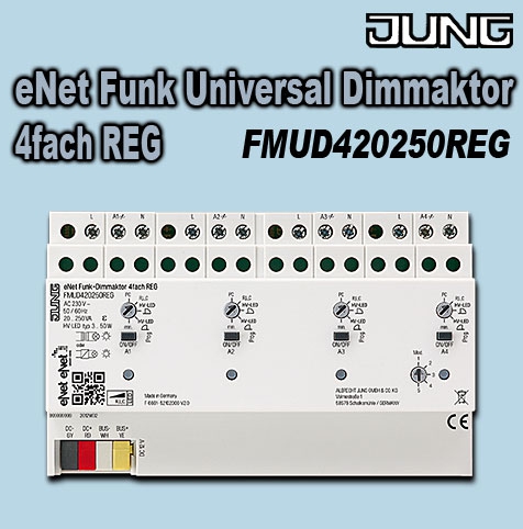 eNet Funk Universal Dimmaktor 4fach REG