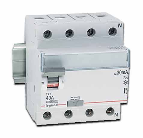 Legrand FI-Schutzschalter TX3 40A 4-polig 30 mA Typ A pulsstromsensitiv