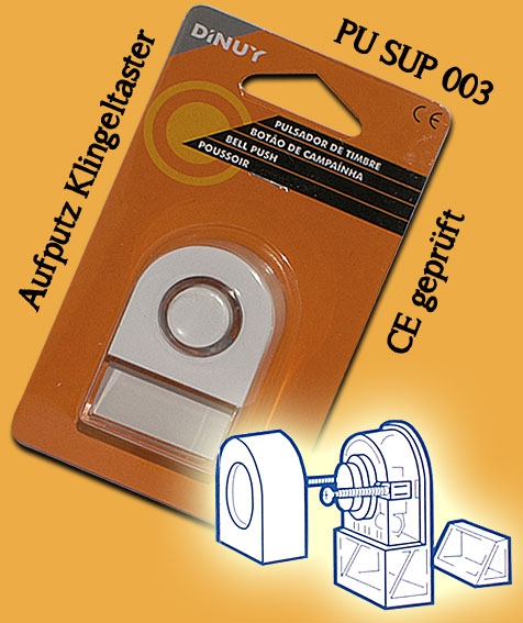 Aufputz Klingeltaster 0-50V~ 2A weiß