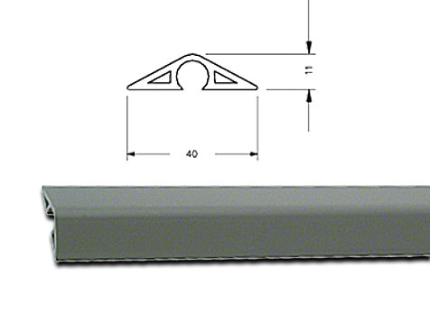 PVC-Aufbodenkanal 11 x 40 mm