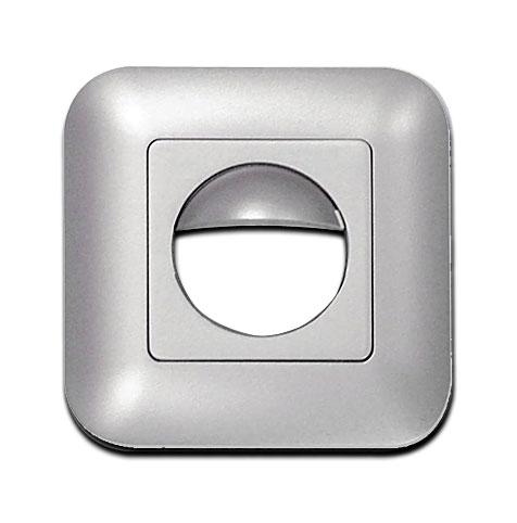 Abdeckung in Edelstahl-Optik IP20 (Rahmen mit Zentralstück 50 x 50 mm) für den LUXOMAT Bewegungsmelder Indoor 180-R-UP / BEG92665