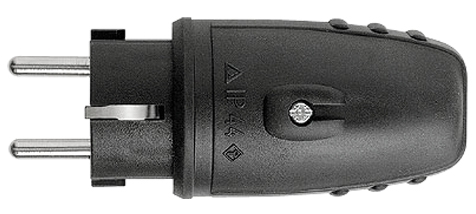 Schutzkontakt Gummistecker IP44, 16A