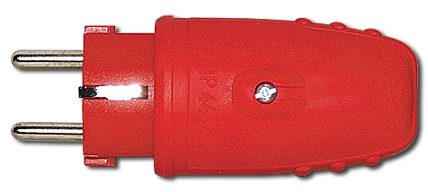 Schutzkontakt Gummistecker IP44, 16A