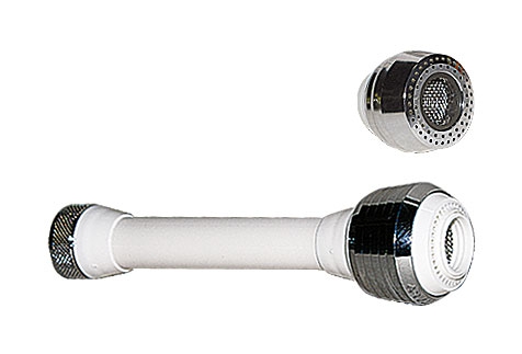 Wasserstrahler L 15 cm mit Brause + Belüfter / Brause