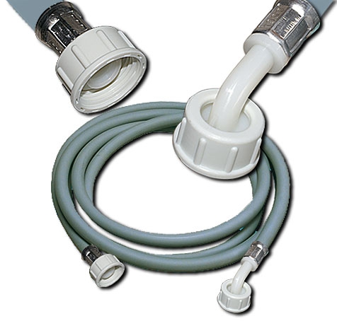 Waschmaschinen-Zulaufschlauch 3/8 - Plastikmutter 2 m w/w/geb.
