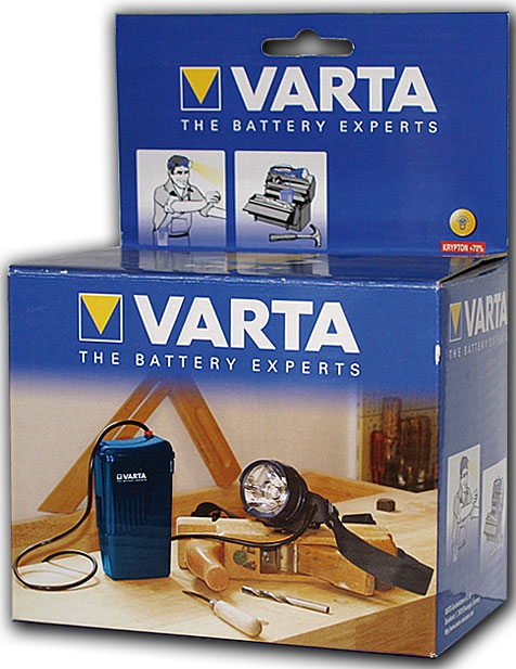 Varta Krypton Head Light inkl. Batterien / Art. 641