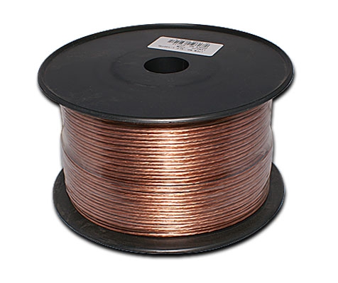 Lautsprecherleitung KLC4 / LSP 2x4,0 / 100 m Bund / transparent-gold / inkl. CU