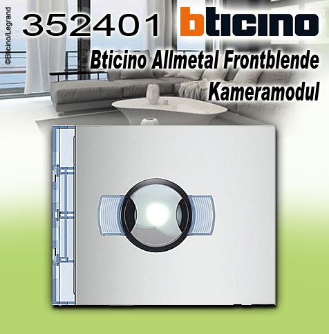 Bticino Allmetal Frontblende für Night & Day-Weitwinkelkamera Art. 352400