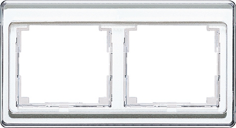 Rahmen, 3fach, aus transparentem Acrylglas, farbig hinterlegt   / Art. SL 5830 GB