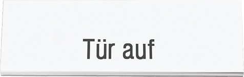 Großflächenwippe, Aufdruck Tür auf, waagerechte Montage, für Taster   / Art. ES 2993 DH WW