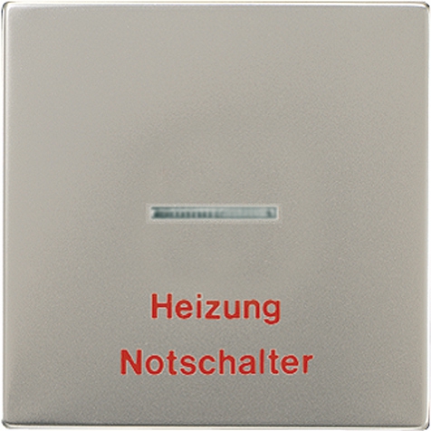 Wippe, Linse, Lichtleiter, Aufschrift Heizung Notschalter, für Wipp-Kontrollschalter, Tast-Kontrollschalter und beleuchtbare Taster   / Art. ES 2990 H