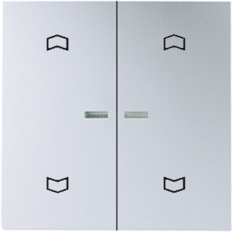 Wippe, Symbole Pfeile, Linsen, Lichtleiter, für Taster BA 2fach Mittenstellung   / Art. A 595 KO5MP SW