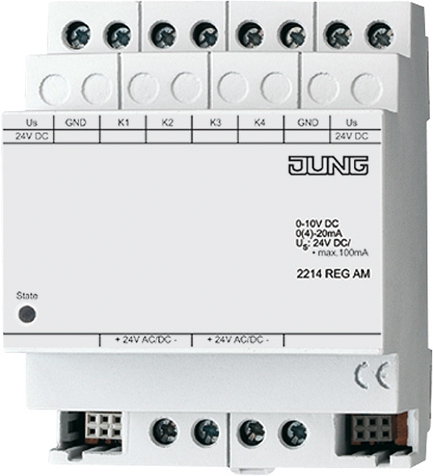 Analogeingangsmodul, REG, 4fach, AC/DC 24 V ~/=, Erweiterung für Wetterstation   / Art. 2214 REG AM