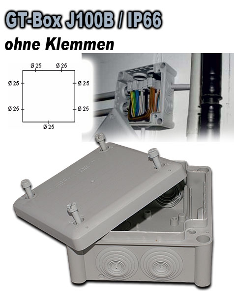 GT Box J100B / IP66 ohne Klemmen / grau