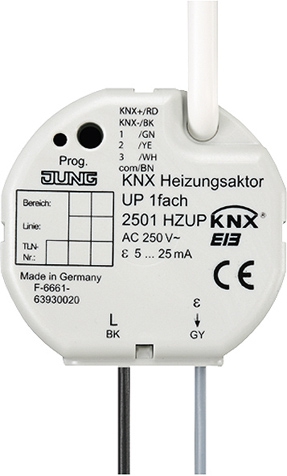 KNX Heizungsaktor, 1fach, UP, Nebenstellenanschluss   / Art. 2501 HZ UP