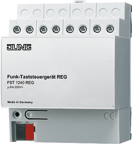 Funk-Taststeuergerät, EB, Spannungsversorgung AC 230 V ~, 50/60 Hz, 4 TE   / Art. FST 1240 REG