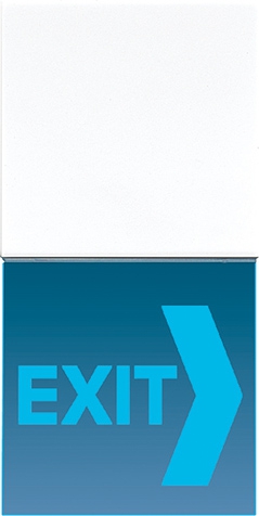 LED-Lichtsignal Hinweis, Hinweisschild 71 x 71 mm, blaue LEDs für Lichtaustr.   / Art. LS 539 N71 LG LEDB