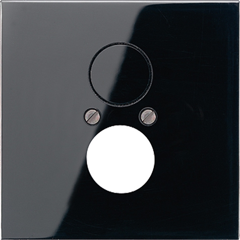 Abdeckung, Tragring, Schraubbefestigung, für 2 Kleinsteckdosen (Lautsprecherb.)   / Art. LS 962 SW