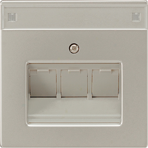 Abdeckung, mit Schriftfeld 12 x 55 mm, für 3 Universalmodule Typ B   / Art. AL 2969-3 NA UA AN