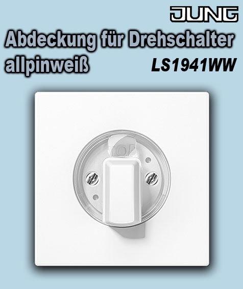 Jung Abdeckung für Drehschalter allpinweiß