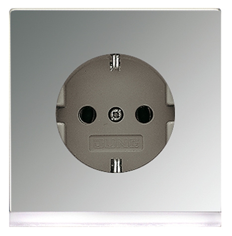 SCHUKO-Steckdose, 16 A 250 V ~, Berührungsschutz, weißes LED-Orientierungslicht   / Art. GCR 2520-O LEDW