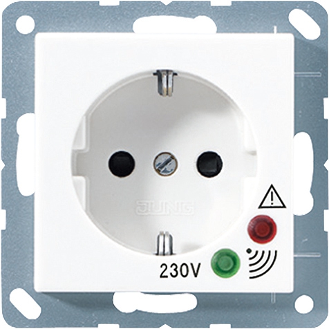 SCHUKO-Steckdose, 16 A 250 V ~, Berührungsschutz, Überspannungsschutz, Schraubklemmen   / Art. A 521 KIUF
